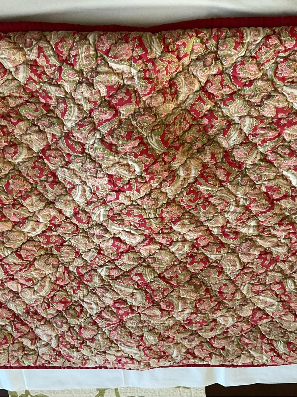 2 Pottery Barn Georgia Quilted Paisley Vintage 2005s Pillow Shams Standard